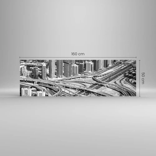 Cuadro sobre vidrio - Impresiones sobre Vidrio - Dubái: la ciudad imposible - 160x50 cm