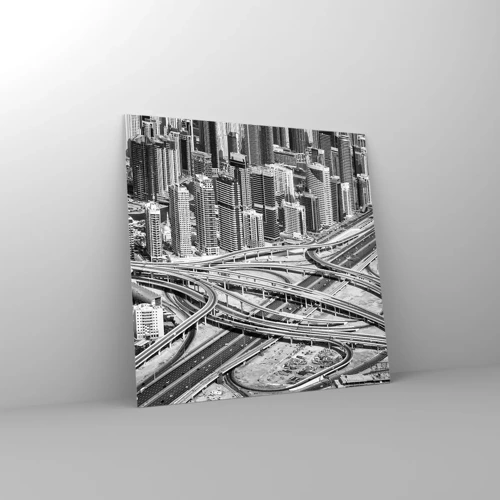 Cuadro sobre vidrio - Impresiones sobre Vidrio - Dubái: la ciudad imposible - 30x30 cm