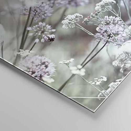 Cuadro sobre vidrio - Impresiones sobre Vidrio - Dulces filigranas de hierbas - 140x50 cm
