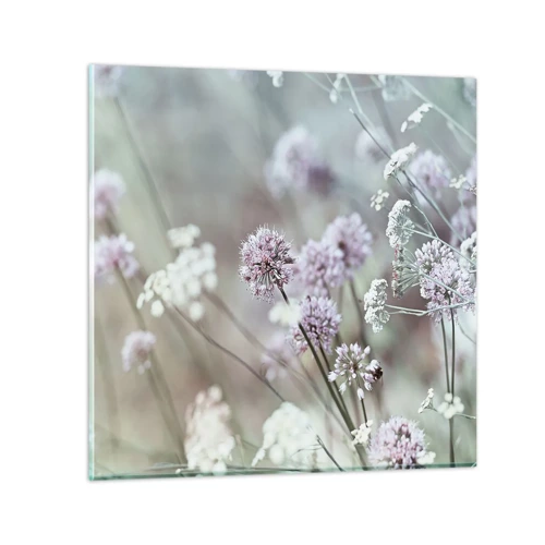 Cuadro sobre vidrio - Impresiones sobre Vidrio - Dulces filigranas de hierbas - 50x50 cm