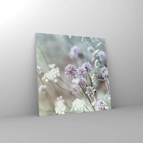 Cuadro sobre vidrio - Impresiones sobre Vidrio - Dulces filigranas de hierbas - 50x50 cm