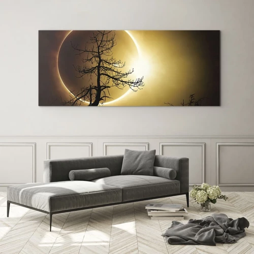 Cuadro sobre vidrio - Impresiones sobre Vidrio - Eclipse total - 100x40 cm