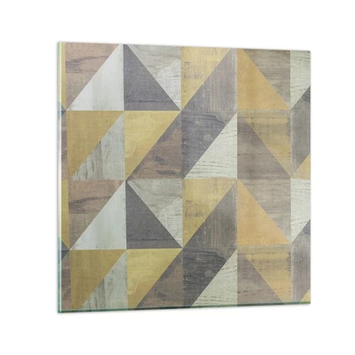 Cuadro sobre vidrio - Impresiones sobre Vidrio - El arte de los triángulos - 30x30 cm