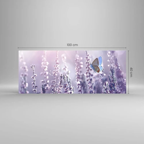 Cuadro sobre vidrio - Impresiones sobre Vidrio - El beso de una mariposa - 100x40 cm