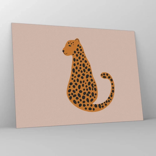 Cuadro sobre vidrio - Impresiones sobre Vidrio - El estampado de leopardo está de moda - 70x50 cm