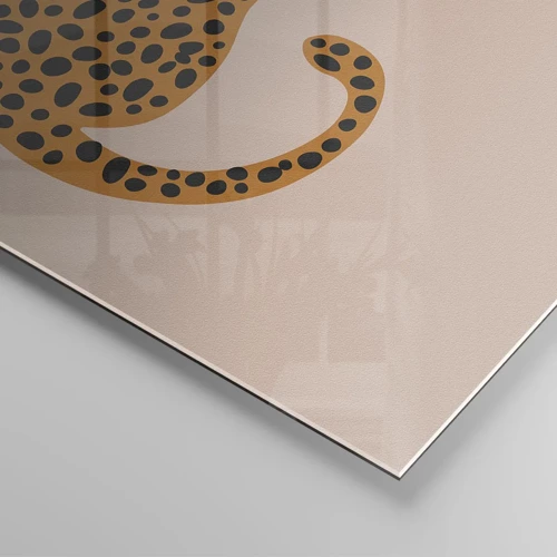 Cuadro sobre vidrio - Impresiones sobre Vidrio - El estampado de leopardo está de moda - 70x50 cm