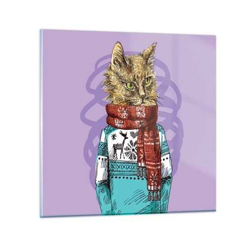 Cuadro sobre vidrio - Impresiones sobre Vidrio - El gato no solo tenía botas - 70x70 cm