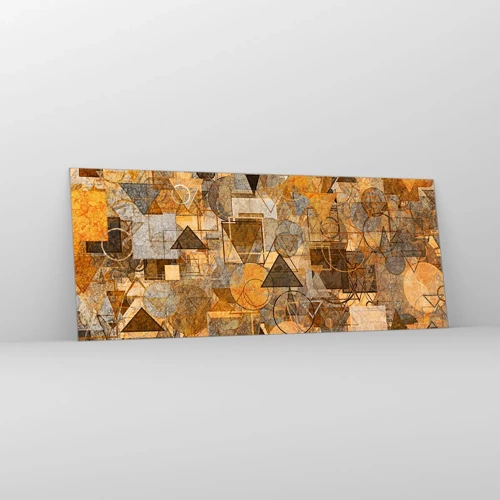 Cuadro sobre vidrio - Impresiones sobre Vidrio - El mundo en formas - 100x40 cm