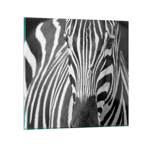 Cuadro sobre vidrio - Impresiones sobre Vidrio - El mundo es blanco y negro - 30x30 cm