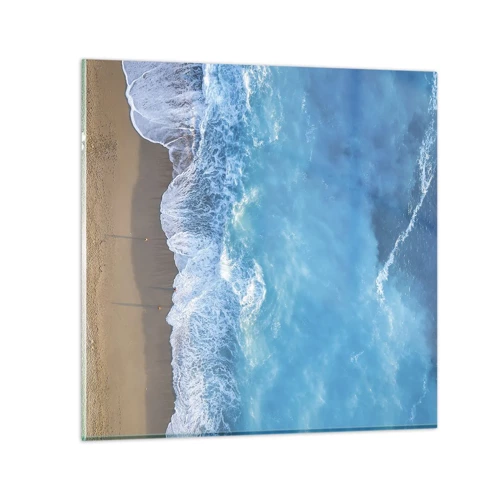Cuadro sobre vidrio - Impresiones sobre Vidrio - El poder del azul - 50x50 cm