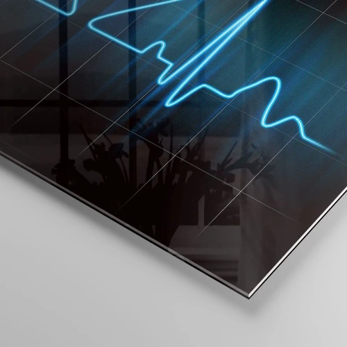 Cuadro sobre vidrio - Impresiones sobre Vidrio - El ritmo del corazón - 70x70 cm