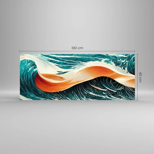 Cuadro sobre vidrio - Impresiones sobre Vidrio - El sueño de un surfista - 100x40 cm