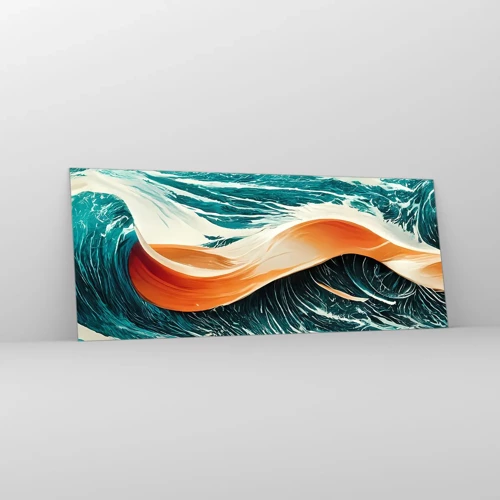 Cuadro sobre vidrio - Impresiones sobre Vidrio - El sueño de un surfista - 100x40 cm