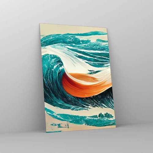 Cuadro sobre vidrio - Impresiones sobre Vidrio - El sueño de un surfista - 50x70 cm