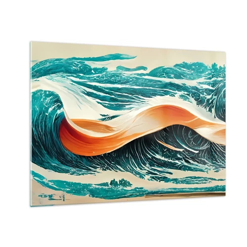 Cuadro sobre vidrio - Impresiones sobre Vidrio - El sueño de un surfista - 70x50 cm