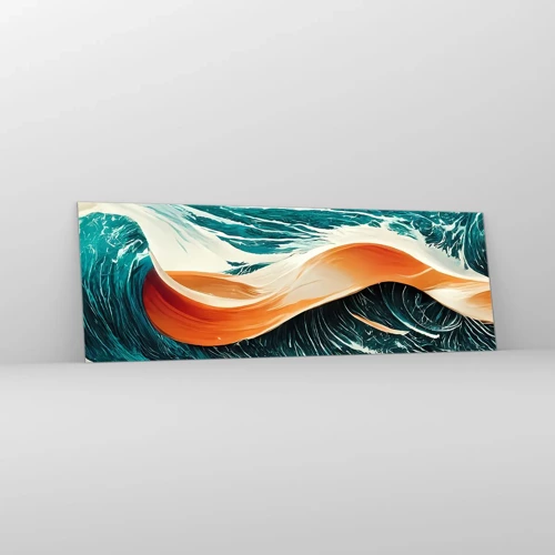 Cuadro sobre vidrio - Impresiones sobre Vidrio - El sueño de un surfista - 90x30 cm