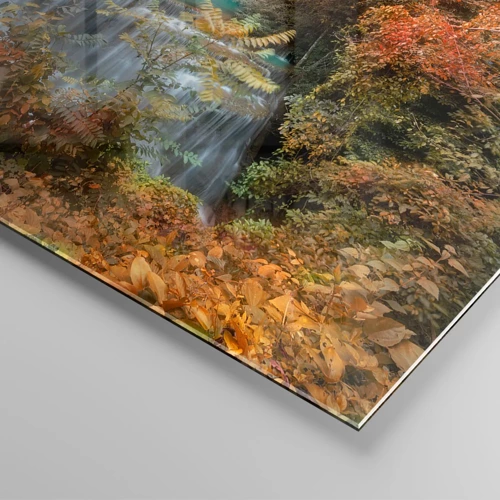 Cuadro sobre vidrio - Impresiones sobre Vidrio - El tesoro escondido del bosque - 160x50 cm