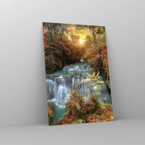 Cuadro sobre vidrio - Impresiones sobre Vidrio - El tesoro escondido del bosque - 70x100 cm