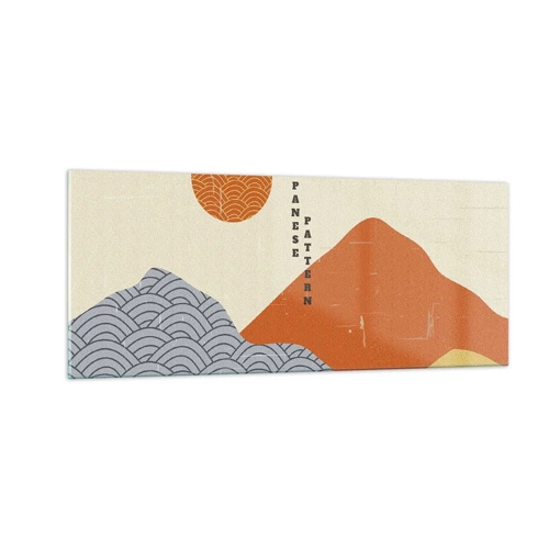 Cuadro sobre vidrio - Impresiones sobre Vidrio - En el espíritu japonés - 100x40 cm