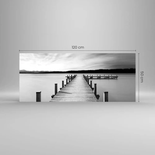 Cuadro sobre vidrio - Impresiones sobre Vidrio - En el lago de la paz - 120x50 cm