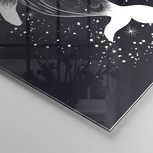 Cuadro sobre vidrio - Impresiones sobre Vidrio - En el océano del universo - 90x30 cm