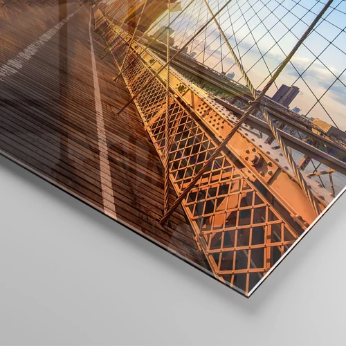 Cuadro sobre vidrio - Impresiones sobre Vidrio - En el puente dorado - 160x50 cm
