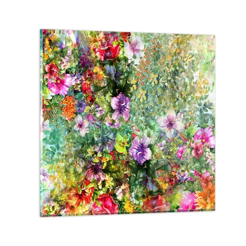 Cuadro sobre vidrio - Impresiones sobre Vidrio - En flores a la perdición - 30x30 cm