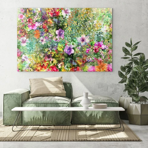 Cuadro sobre vidrio - Impresiones sobre Vidrio - En flores a la perdición - 70x50 cm