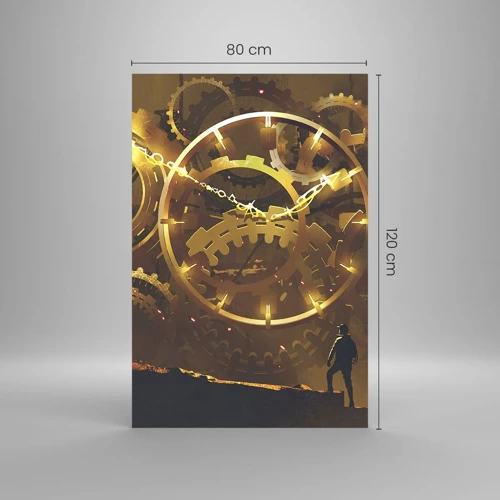 Cuadro sobre vidrio - Impresiones sobre Vidrio - En la fuente del tiempo - 80x120 cm