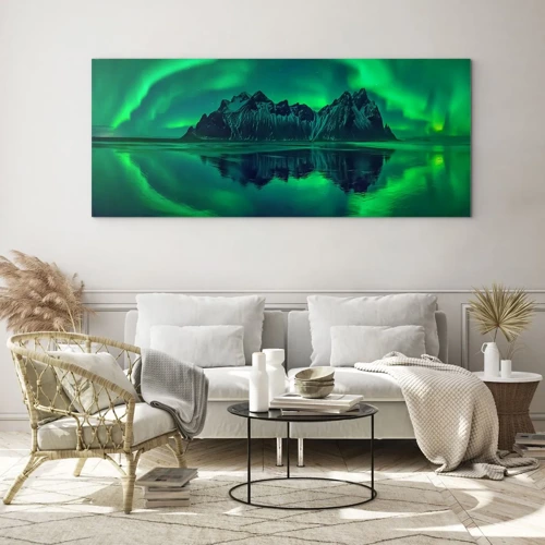 Cuadro sobre vidrio - Impresiones sobre Vidrio - En los brazos de la aurora - 100x40 cm