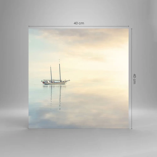 Cuadro sobre vidrio - Impresiones sobre Vidrio - En un mar de silencio - 40x40 cm