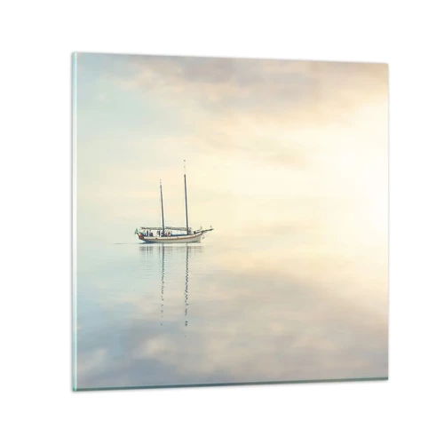 Cuadro sobre vidrio - Impresiones sobre Vidrio - En un mar de silencio - 50x50 cm