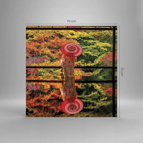 Cuadro sobre vidrio - Impresiones sobre Vidrio - En un templo de la naturaleza - 70x70 cm