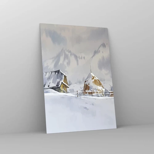 Cuadro sobre vidrio - Impresiones sobre Vidrio - En un valle nevado - 50x70 cm