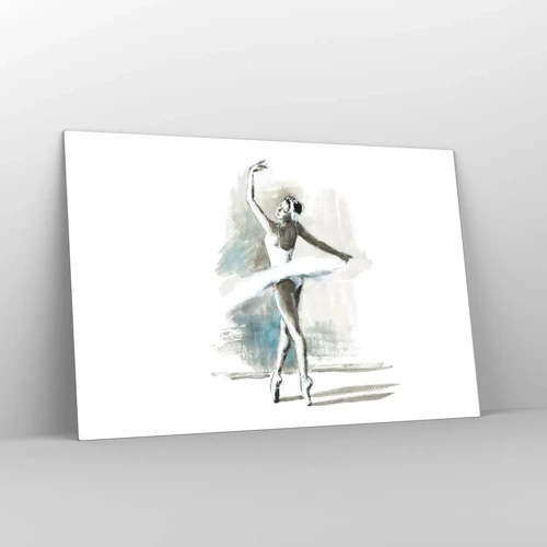 Cuadro sobre vidrio - Impresiones sobre Vidrio - Encantada por un cisne - 120x80 cm