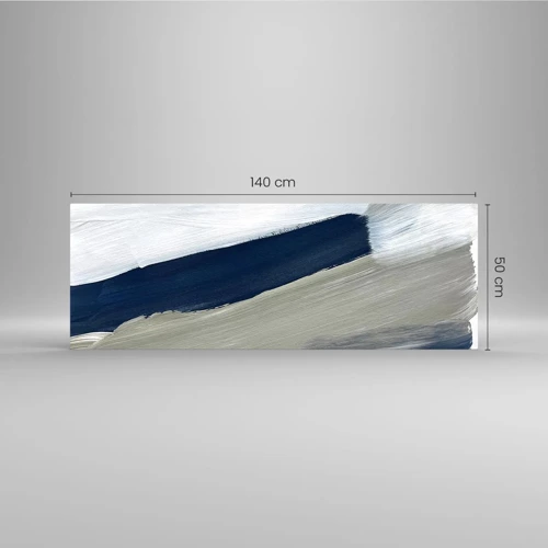Cuadro sobre vidrio - Impresiones sobre Vidrio - Encuentro con el blanco - 140x50 cm