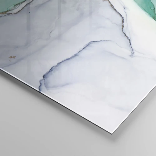 Cuadro sobre vidrio - Impresiones sobre Vidrio - Estudio en turquesa - 30x30 cm