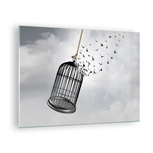 Cuadro sobre vidrio - Impresiones sobre Vidrio - Fe... Esperanza... ¡Libertad! - 70x50 cm