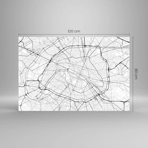 Cuadro sobre vidrio - Impresiones sobre Vidrio - Flor de París - 120x80 cm