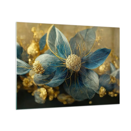 Cuadro sobre vidrio - Impresiones sobre Vidrio - Flor de oro - 70x50 cm