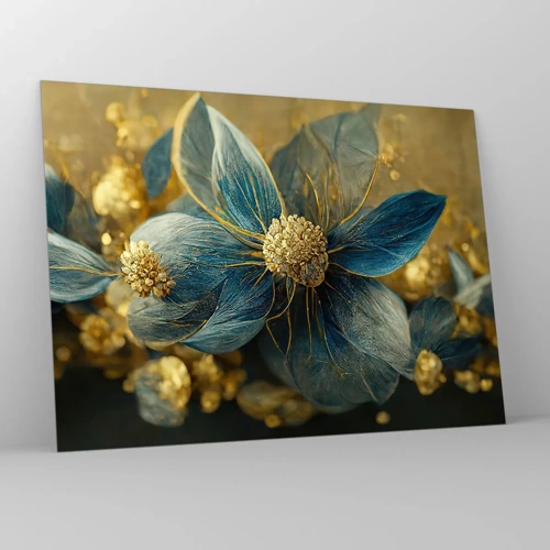 Cuadro sobre vidrio - Impresiones sobre Vidrio - Flor de oro - 70x50 cm