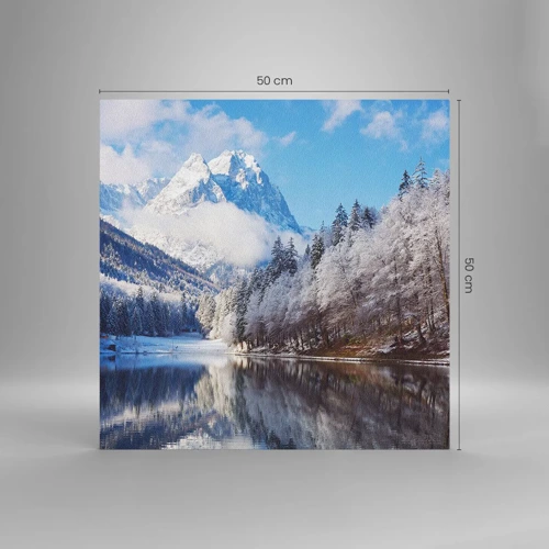 Cuadro sobre vidrio - Impresiones sobre Vidrio - Guardia de nieve - 50x50 cm