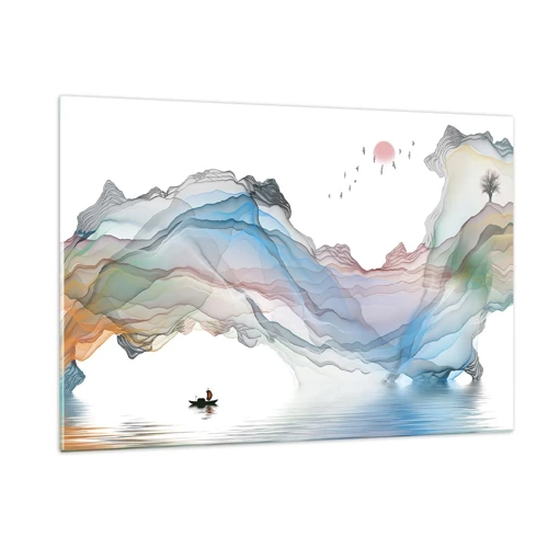 Cuadro sobre vidrio - Impresiones sobre Vidrio - Hacia las montañas de cristal - 120x80 cm