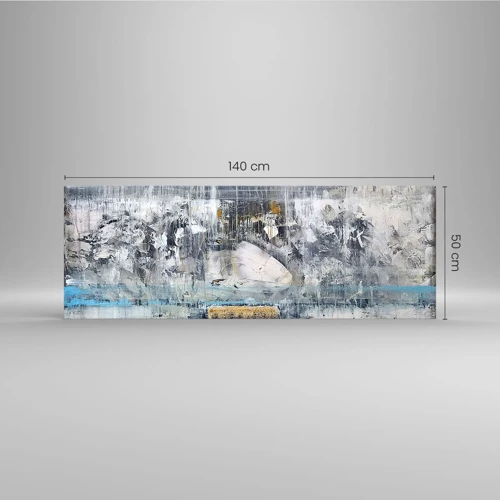 Cuadro sobre vidrio - Impresiones sobre Vidrio - Hielo abstracto - 140x50 cm