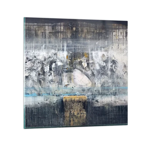 Cuadro sobre vidrio - Impresiones sobre Vidrio - Hielo abstracto - 40x40 cm
