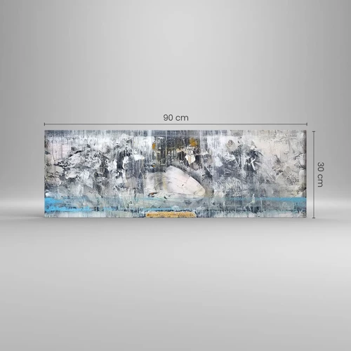 Cuadro sobre vidrio - Impresiones sobre Vidrio - Hielo abstracto - 90x30 cm