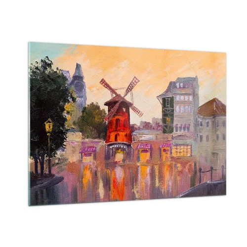 Cuadro sobre vidrio - Impresiones sobre Vidrio - Iconos parisinos - Moulin Rouge - 100x70 cm