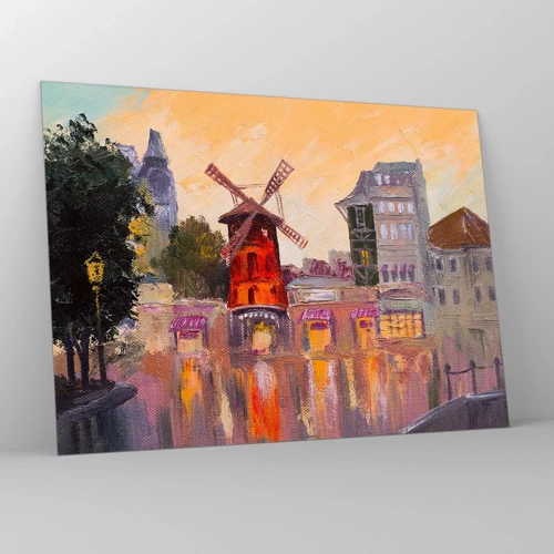 Cuadro sobre vidrio - Impresiones sobre Vidrio - Iconos parisinos - Moulin Rouge - 70x50 cm