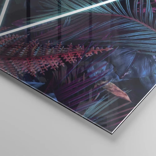 Cuadro sobre vidrio - Impresiones sobre Vidrio - Jardín fluorescente - 120x80 cm