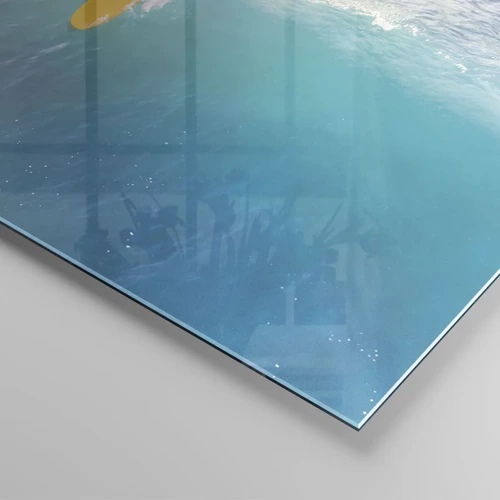 Cuadro sobre vidrio - Impresiones sobre Vidrio - Jinete del océano - 30x30 cm